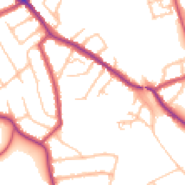Daytime road noise heatmap for N20 0SL