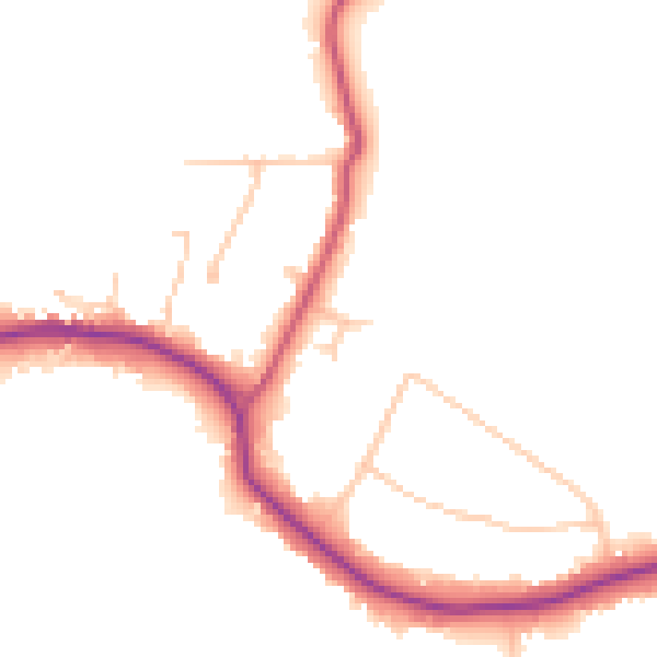 Daytime road noise heatmap for N20 8AN