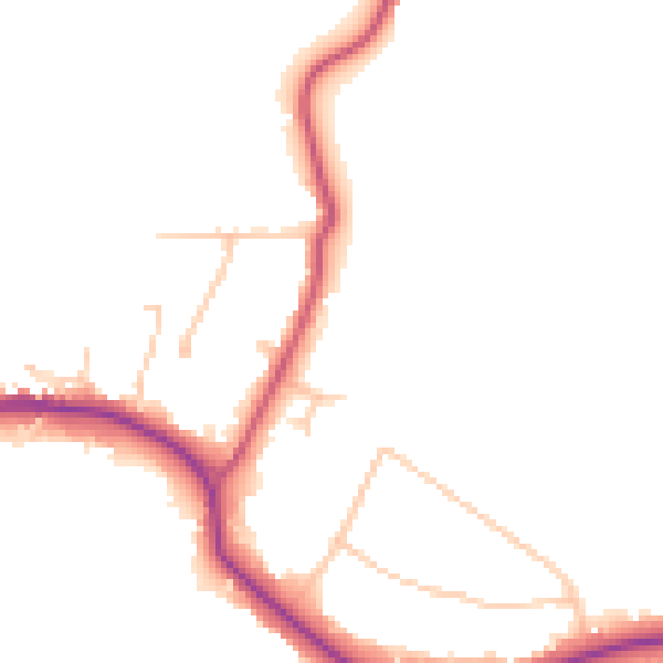 Daytime road noise heatmap for N20 8AS