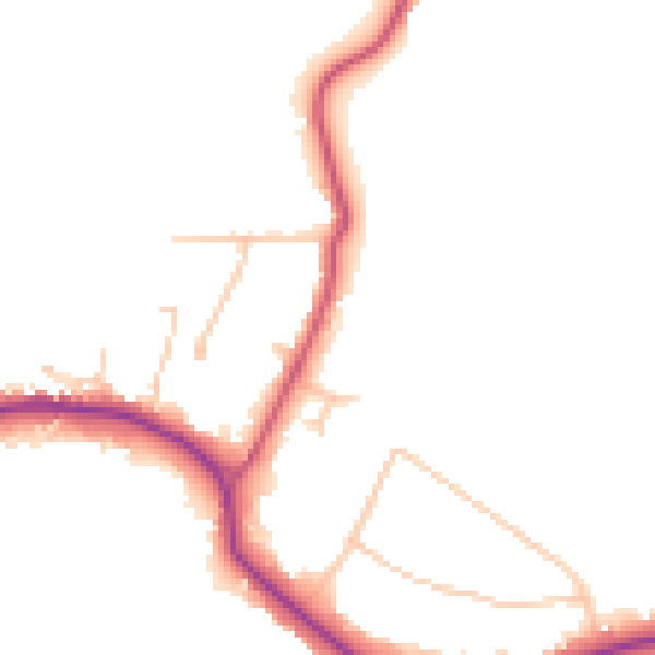 Daytime road noise heatmap for N20 8AT