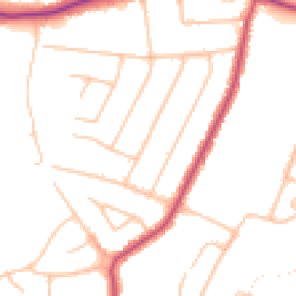 Daytime road noise heatmap for N20 8DG