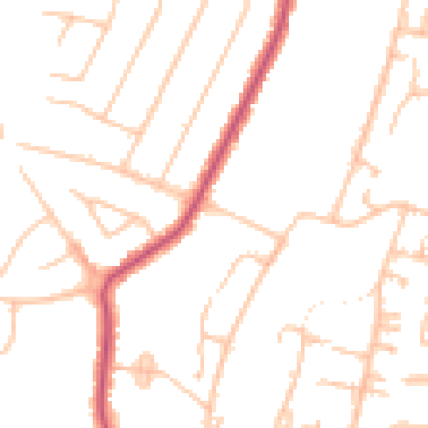 Daytime road noise heatmap for N20 8HR