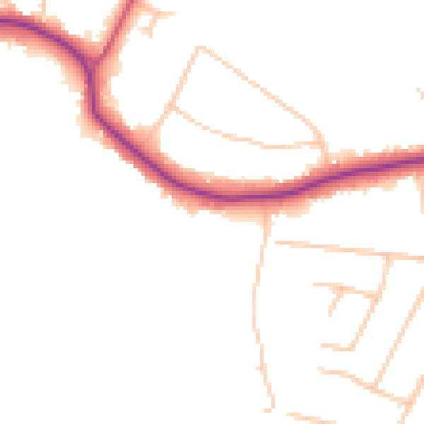 Daytime road noise heatmap for N20 8NX