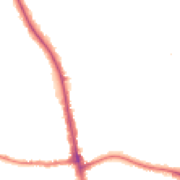 Night-time road noise heatmap for N20 9ED