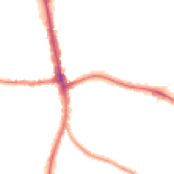 Night-time road noise heatmap for N20 9EU