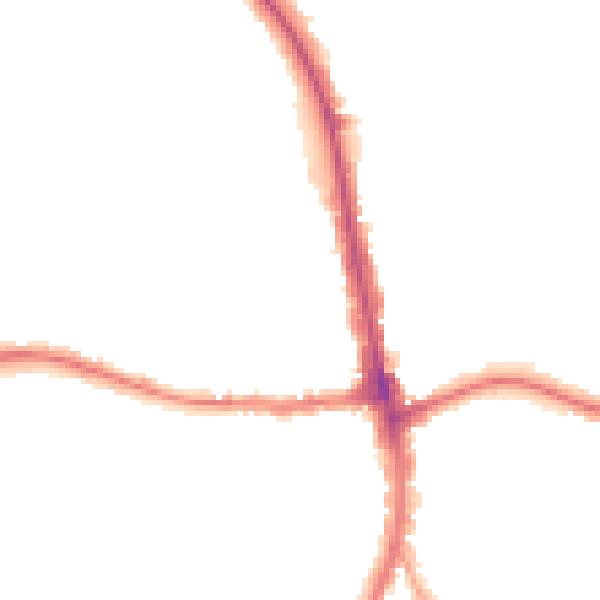 Night-time road noise heatmap for N20 9LL