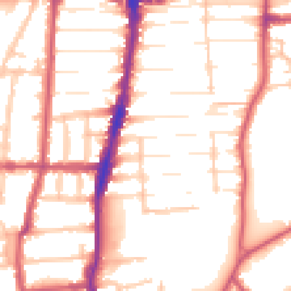 Daytime road noise heatmap for N22 5AH