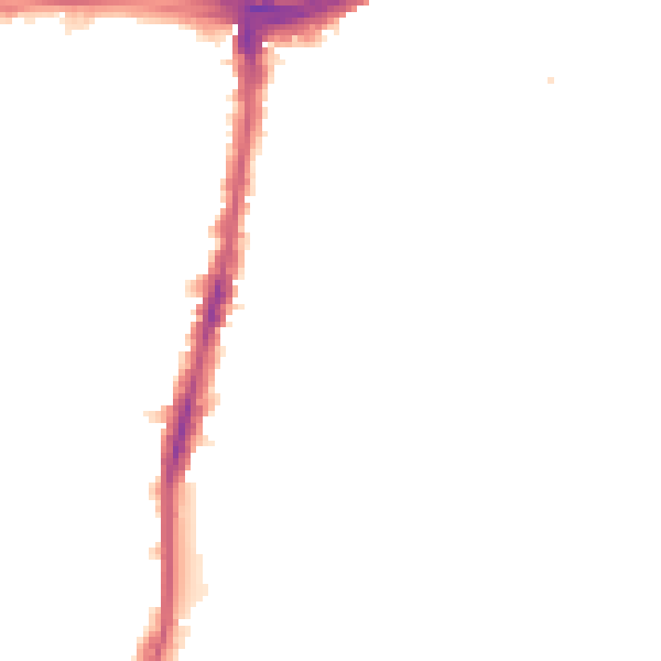 Night-time road noise heatmap for N22 5AR