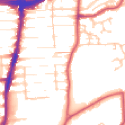 Daytime road noise heatmap for N22 5AS
