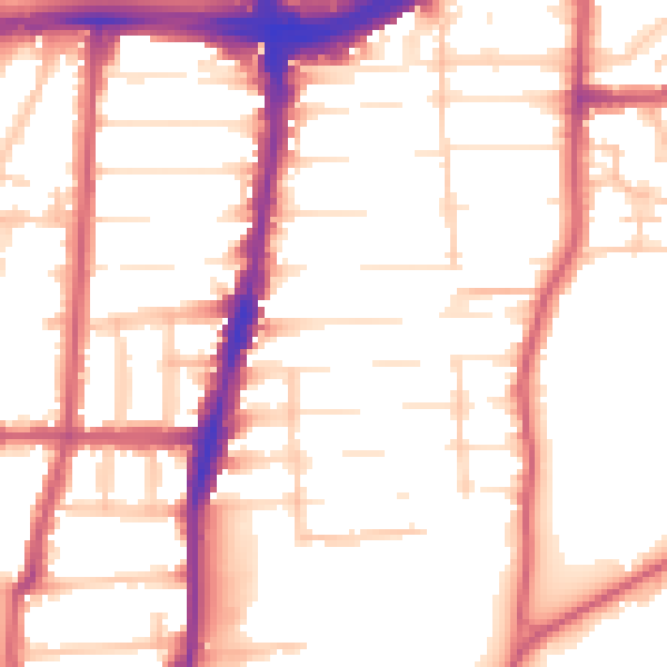 Daytime road noise heatmap for N22 5AT