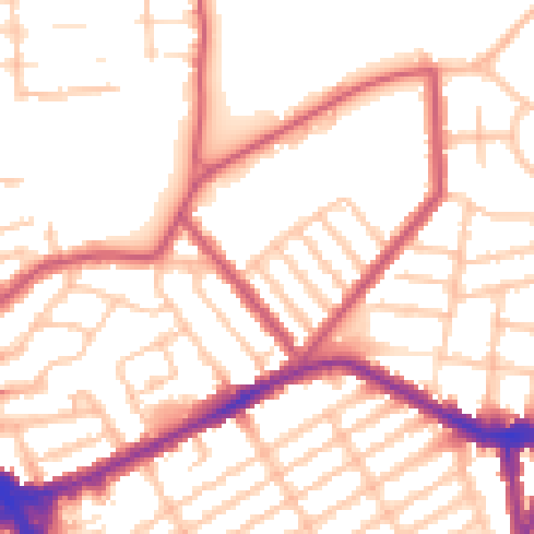 Daytime road noise heatmap for N22 5BU