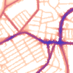 Daytime road noise heatmap for N22 5BY