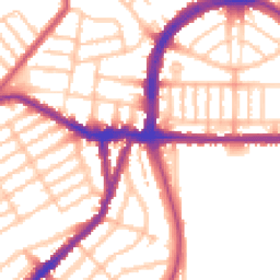 Daytime road noise heatmap for N22 5DH