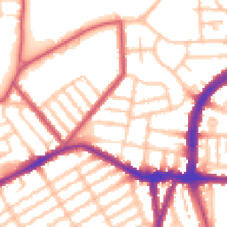 Daytime road noise heatmap for N22 5EB