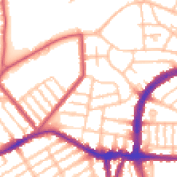 Daytime road noise heatmap for N22 5ED
