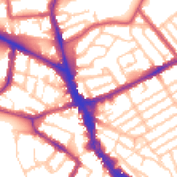 Daytime road noise heatmap for N22 5NE