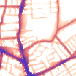 Daytime road noise heatmap for N22 5TP