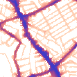 Daytime road noise heatmap for N22 6ED