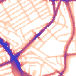 Daytime road noise heatmap for N22 6QR