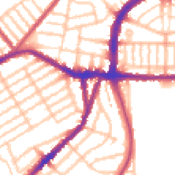 Daytime road noise heatmap for N22 6SL