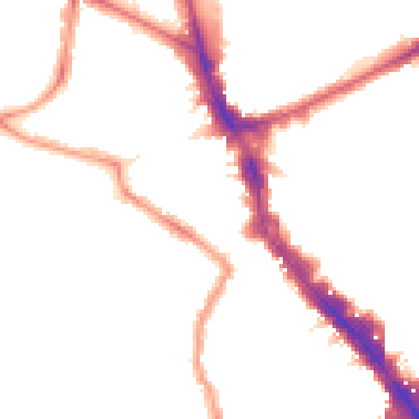 Night-time road noise heatmap for N22 6TB
