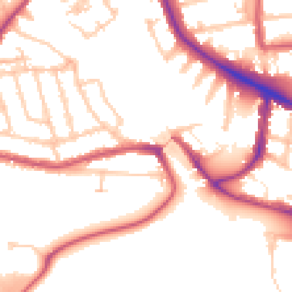 Daytime road noise heatmap for N22 7BN