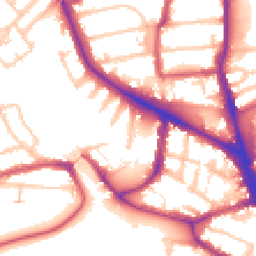 Daytime road noise heatmap for N22 7BY
