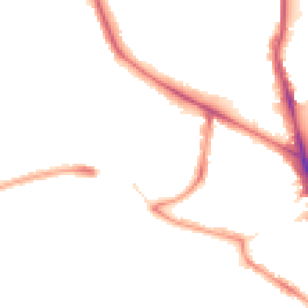 Night-time road noise heatmap for N22 7SL