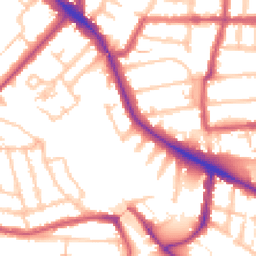 Daytime road noise heatmap for N22 8DE