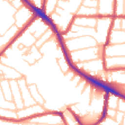Daytime road noise heatmap for N22 8DG