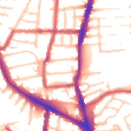 Daytime road noise heatmap for N22 8EN