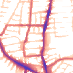 Daytime road noise heatmap for N22 8ET