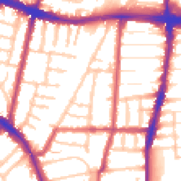 Daytime road noise heatmap for N22 8NL