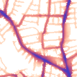 Daytime road noise heatmap for N22 8PW
