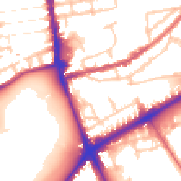 Daytime road noise heatmap for N4 1DH