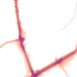 Night-time road noise heatmap for N4 1LT