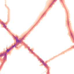 Night-time road noise heatmap for N4 2AR