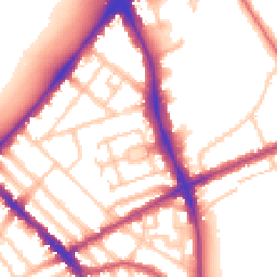 Daytime road noise heatmap for N4 2DT