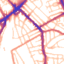 Daytime road noise heatmap for N4 2EF
