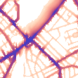 Daytime road noise heatmap for N4 2LA