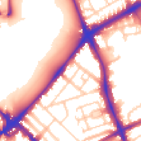 Daytime road noise heatmap for N4 2LU
