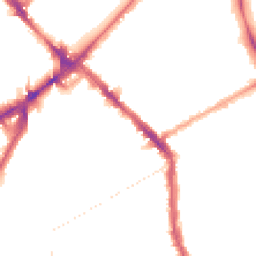 Night-time road noise heatmap for N4 2PD