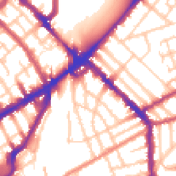 Daytime road noise heatmap for N4 2RA