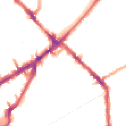 Night-time road noise heatmap for N4 2RA