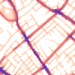 Daytime road noise heatmap for N4 3BY