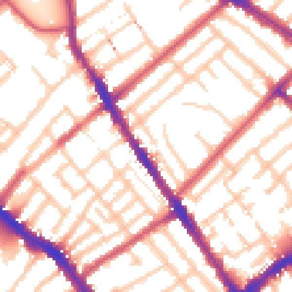 Daytime road noise heatmap for N4 3HJ