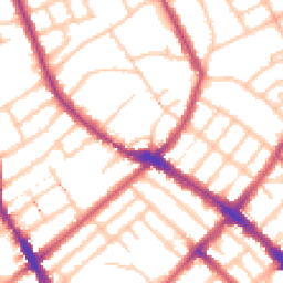 Daytime road noise heatmap for N4 4BB