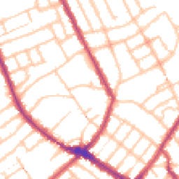 Daytime road noise heatmap for N4 4DX