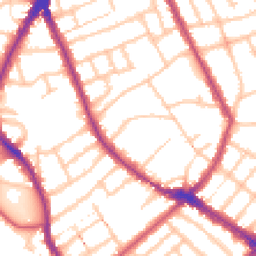 Daytime road noise heatmap for N4 4EU