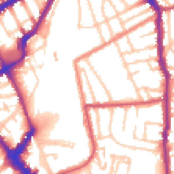 Daytime road noise heatmap for N5 1AX